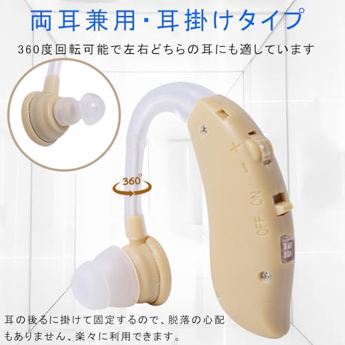 Vimaydo Hearing Amplifier for Seniors, Binaural Hearing Amplifier, USB Rechargeable, Ear-Hook Type, 3 Modes, Compact, Lightweight, Easy Operation, Per
