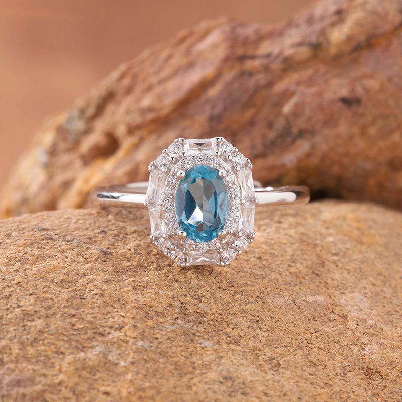 Natural Color Treasure Amethyst Citrine Ring Women'S S925 Sterling Silver Pendant Light Luxury High-End Jewelry