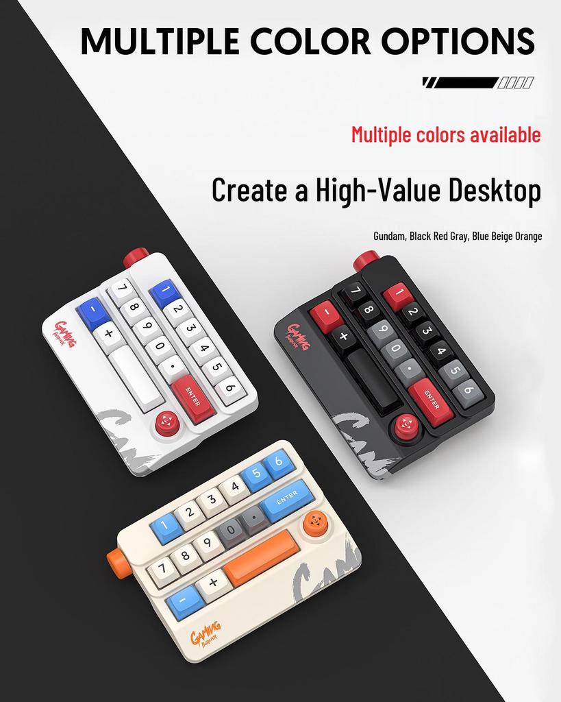 Mechanical Mini Keyboard with Hot-Swappable Red Switches and TYPE-C Wired Connection for Gaming, Office, and Financial Use.