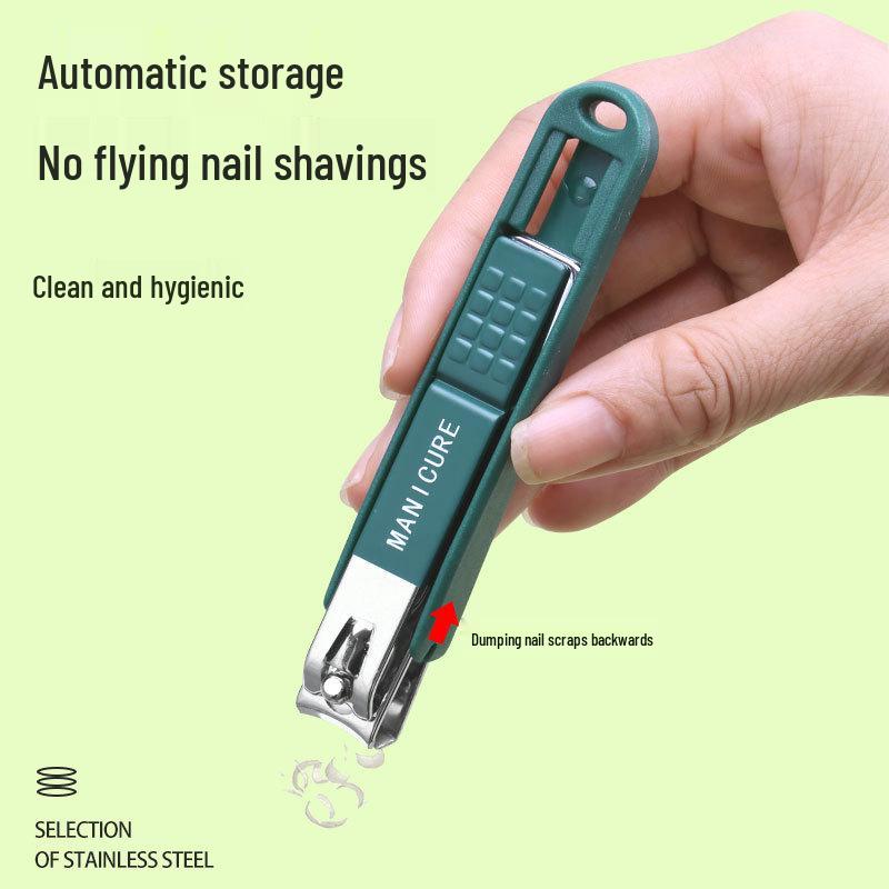 Nail Clipper Set: Home Use Clipper, Anti-Splatter Clippers, Angled Scissors, Foot Care Tools