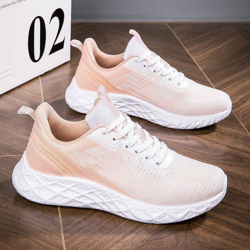 Breathable Mesh Sports Running Flying Weaving Women's Shoes