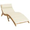 Vidaxl Sun Lounger Cushion, Cream, 180X60X3 Cm, Oxford Fabric
