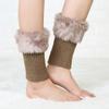Winter Short Sports Sleeves Cover Cuff Warm Socks Outdoor Boots Cover Ladies Knitted Leg Guards