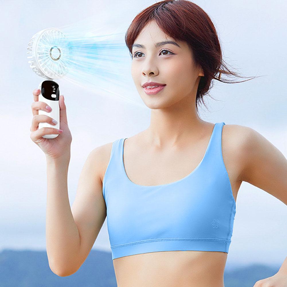 Compact Outdoor Handheld Fan With Battery Indicator Powerful Yet Quiet Operation Mini Fan For Commuting Comfort