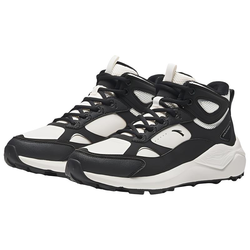 Anta Women Trendy Casual High Top Dad Shoes Black Off White 922448910-4
