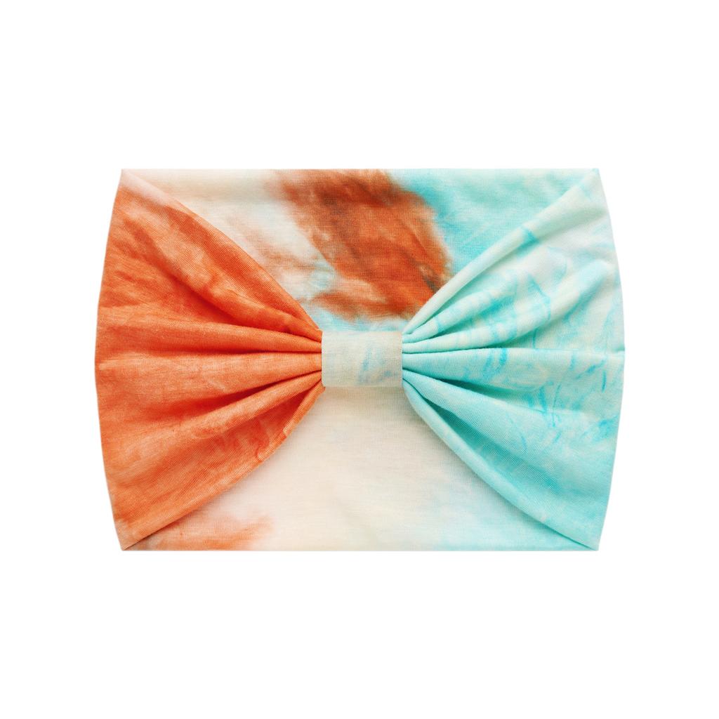 Wide 18Cm Wide Version Tie-Dye Headband, Rainbow Yoga Sports Headband, Elastic Women'S Sweat-Absorbing Headband