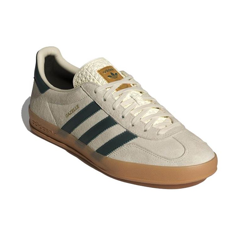 adidas Herren Gazelle Indoor Creme Weiß Grün Gummi Unisex Sneaker Collegiate-Grün IH7502