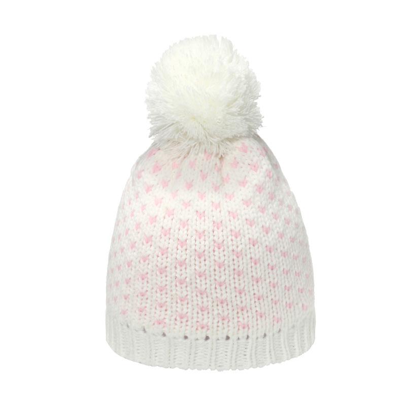 Cross-border new foreign trade hats women's ins love jacquard knitted hats casual versatile wool hats European and American tide autumn and winter
