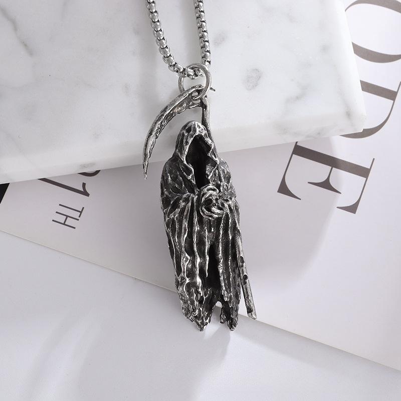 

Ожерелье Череп Смерти Прыгающий Тренд Бренд Европейские и Американские Аксессуары Цепочка для Свитера Властные Универсальные Мужские и Женские Подвески