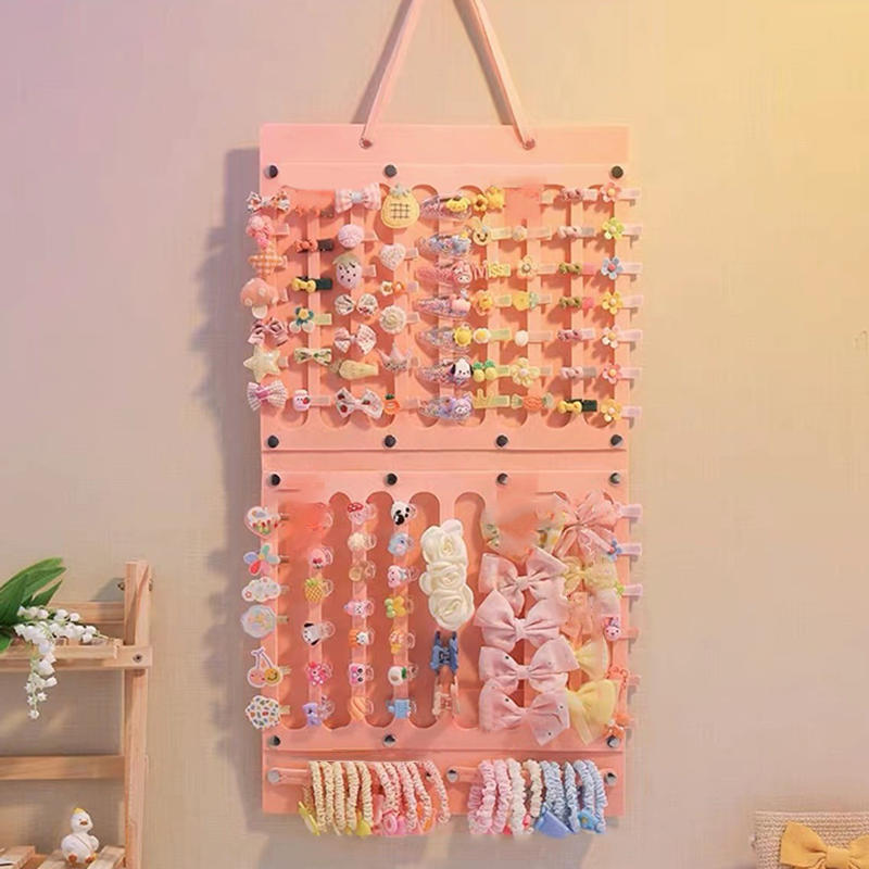 Felt Hanging Storage Organizer Wall Decor Hair Bows Storage Hair Clips Hair Rope Glasses Organizing Storage For Hair Accessories