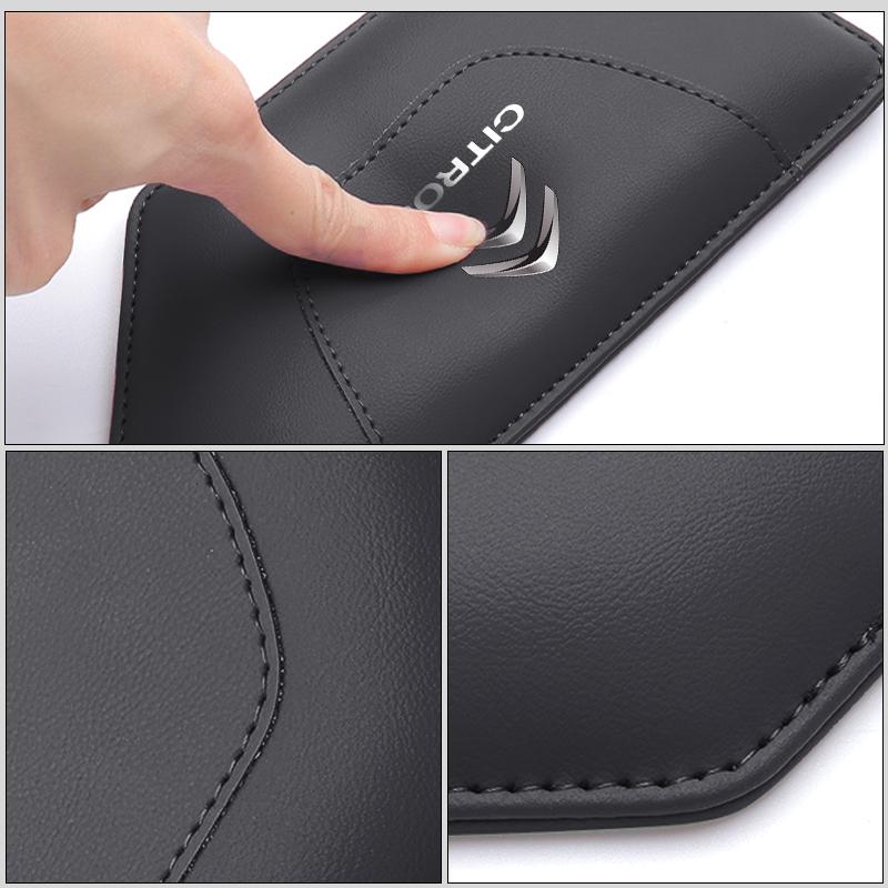Leather Car Knee Leg Protective Pad Foot Armrest Cushion For Citroen C4 C3 C5 C1 C2 VTS Berlingo Celysee Xsara Picasso Aircross