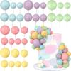 Cupcake Accessories Ball Cake Picks Colorful Pearl Ball-Shaped Toppers Decorative Inserts for Birthday Wedding Party Decorations