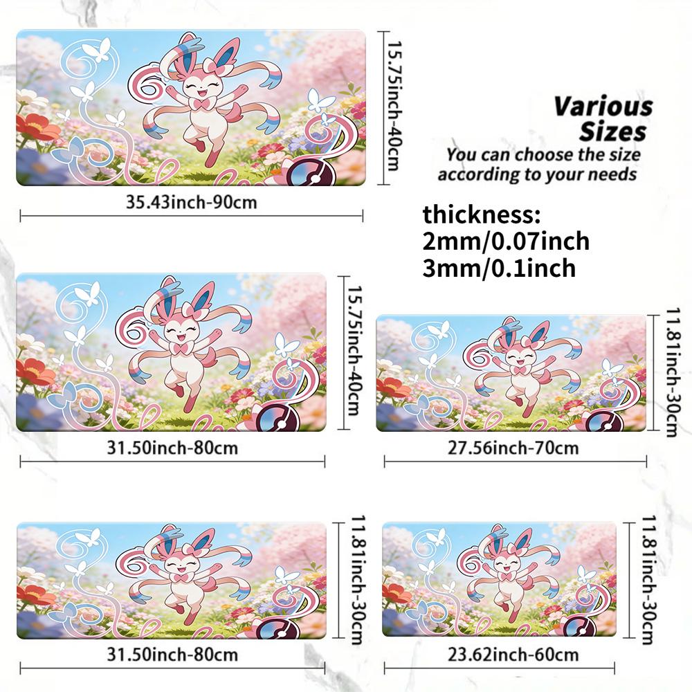 Cute Wooper Forest TCG Playmat with NonSlip Rubber Base 30x80x0.2cm