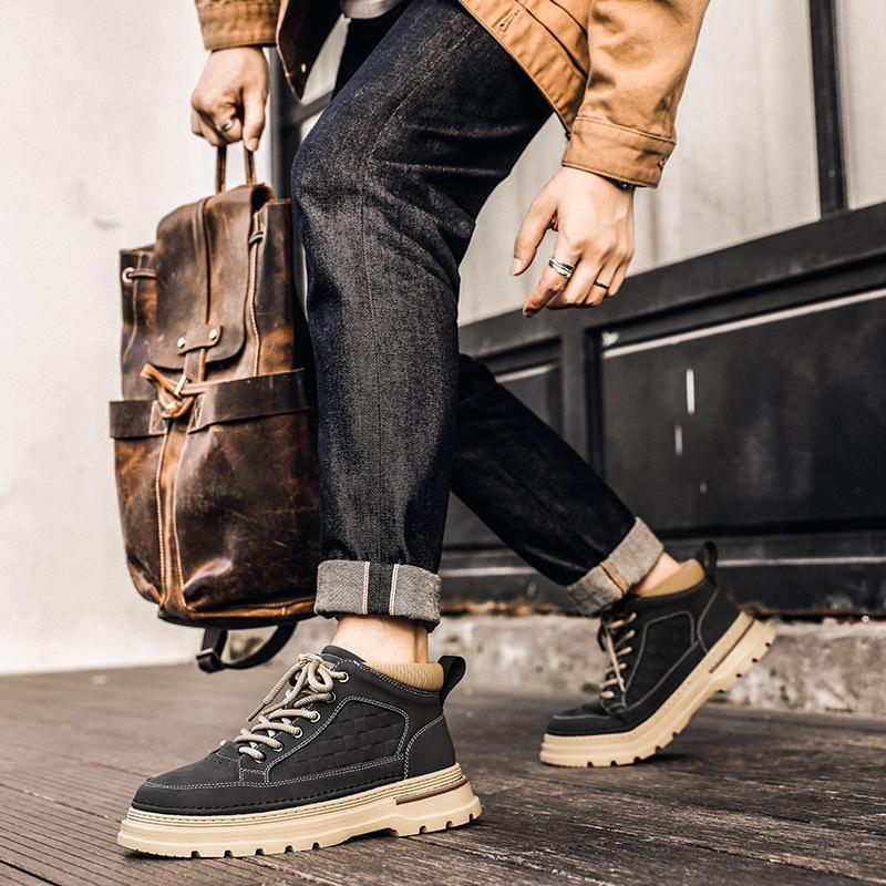 Fashion Men's high top shoes Trendy designer style Outdoor leisure party daily Office hiking Adult youth quality comfortable shoes