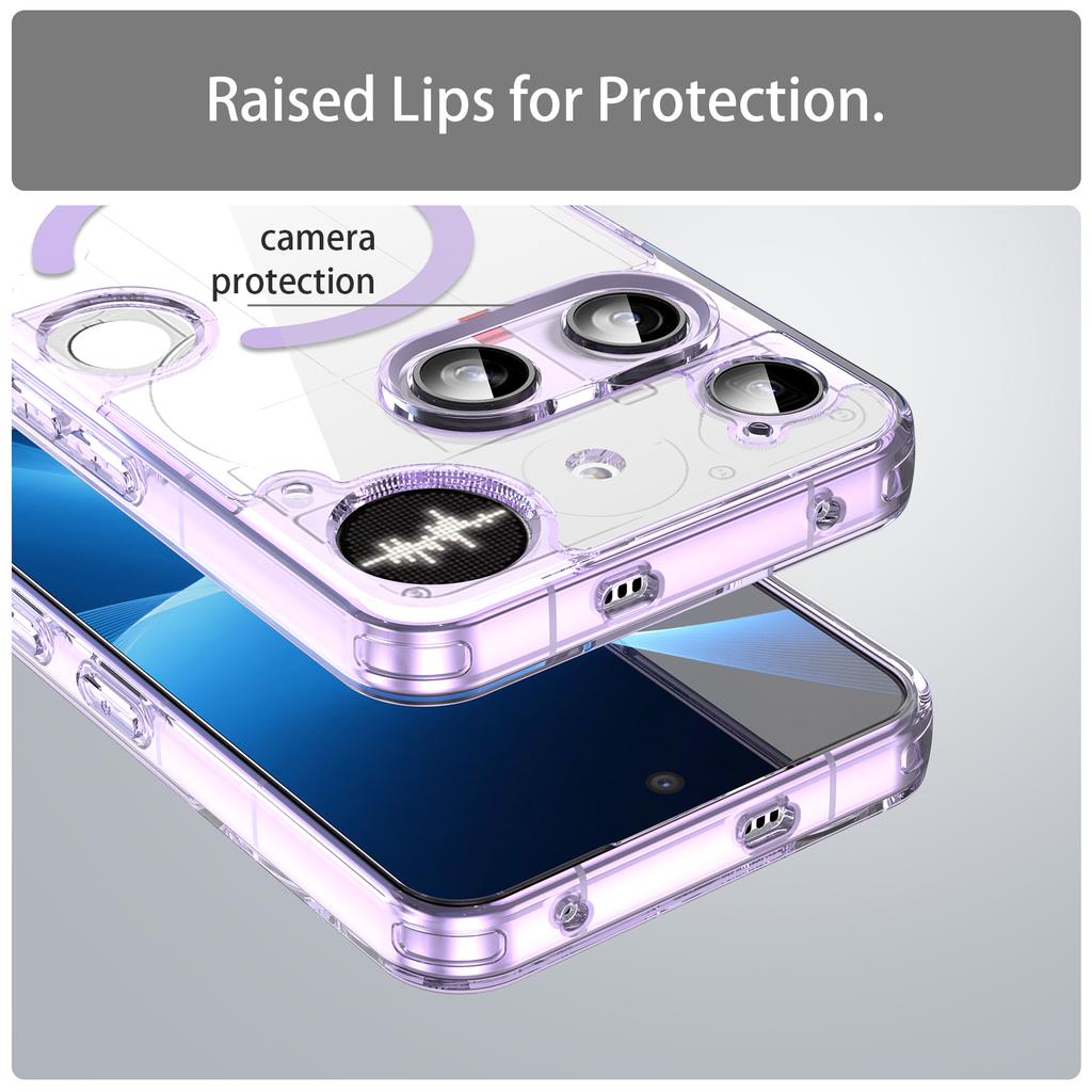 Nothing Phone 3 Clear Phone Case,Non-Yellowing Magnetic Phone Case for Nothing Phone 3