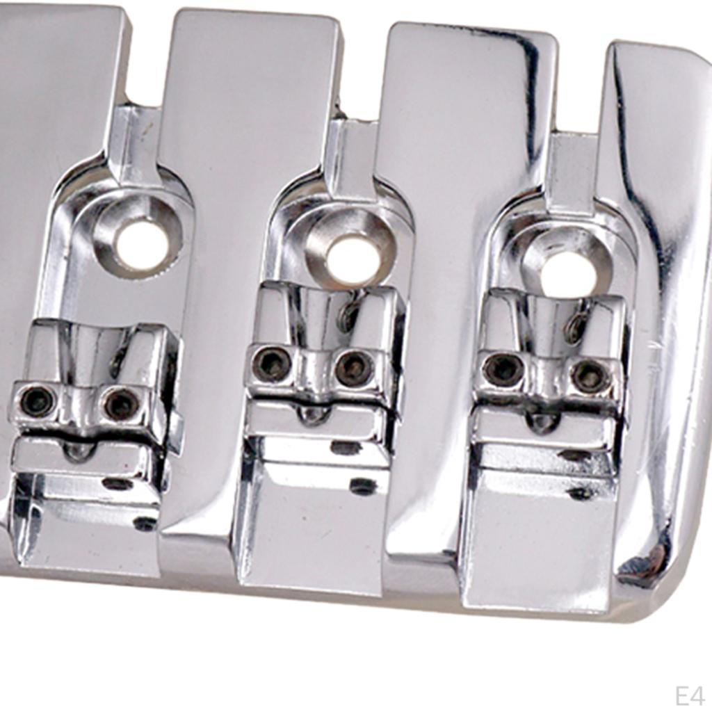 1 Set Iron Saddle Bridge Tailpiece W/ Scrwes For Electric Bass