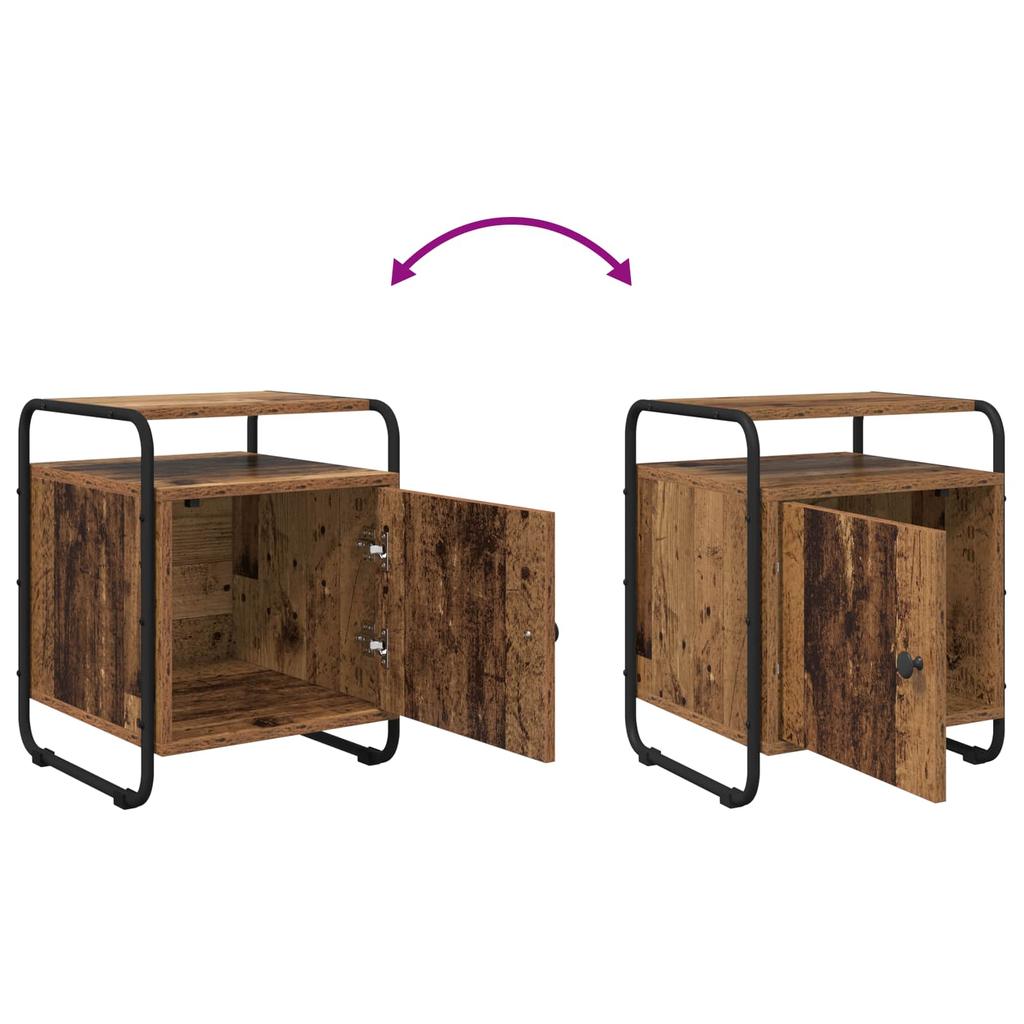 Nightstand 2 pcs. Reclaimed Wood Engineered Wood