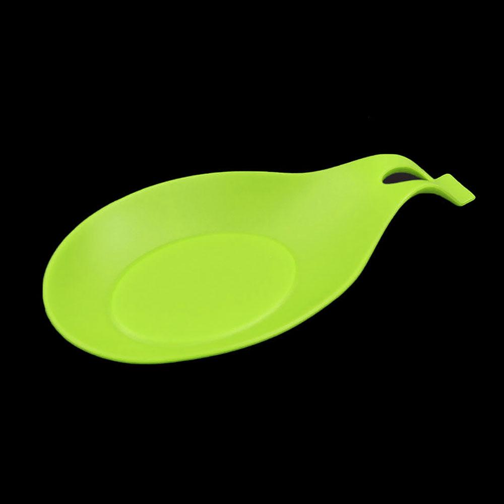 Silicone World Silicone Flavor Dish Spoon Pad Spoon Holder Kitchenware Pad Heat-resistant Storage Container Kitchen Tools зелёный