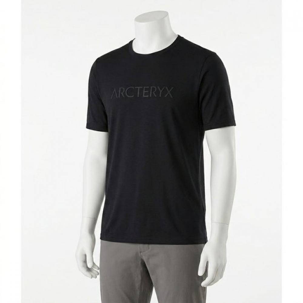 Arcteryx Men Eonia Merino Wool Arcword Logo Ss Black Atpsm07733
