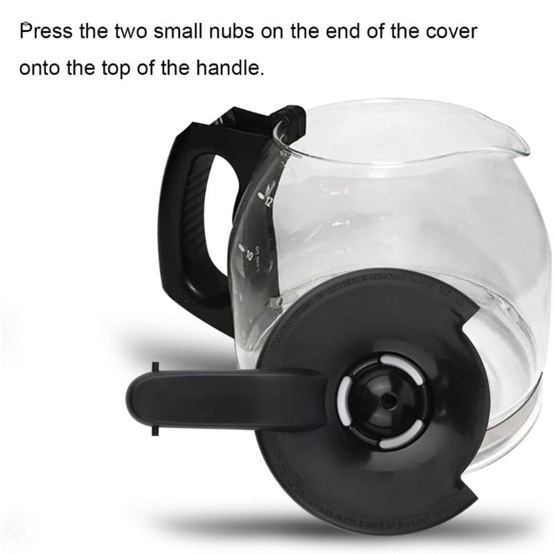 High Temperature Resistant Coffee Pot Cover Convenient Coffee Pot Replacement Lid Plastic Texture for Coffee Kettle