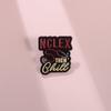 Alloy Letter Charming Brooch With Geometric Style For Medical Themed Fashion Accessories