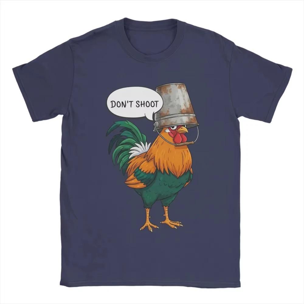

Funny Rooster Don t Shoot Meme Graphic T-Shirt Cartoon Chicken Humor Unisex Black Casual Women And Men T-shirts XXXL