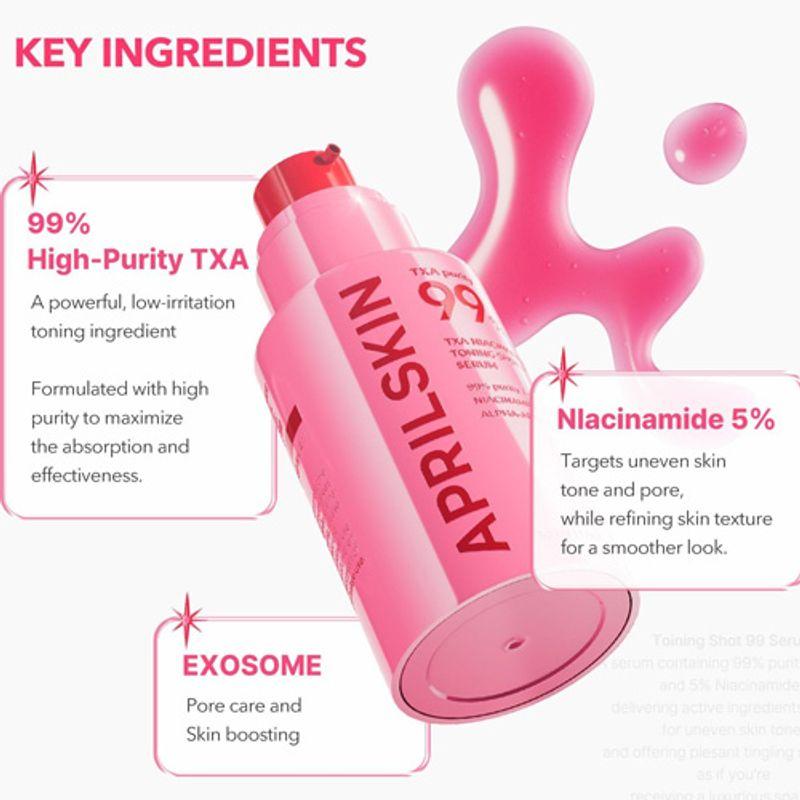 Aprilskin TXA Niacinamide Toning Shot 99 Serum 30ml