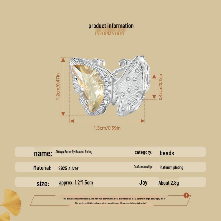 Everle Late Autumn Ginkgo & Maple Leaf Beaded DIY Bracelet Accessories