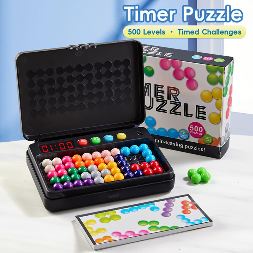 Level Puzzle Game With Timer, Portable Mind Trainer, Improves Thinking Skills, Interactive Learning Tool, Fun Family Activity,Nice Gift