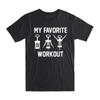 My Favorite Workout T-Shirt Premium Soft Cotton Crew Neck Funny Tees Gifts NEW