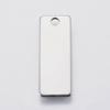 50pcs Tarnish Resistant 201 Stainless Steel Pendants Rectangle Stamping Blank Tag Stainless Steel Color 25x9x1mm Hole: 2.5mm