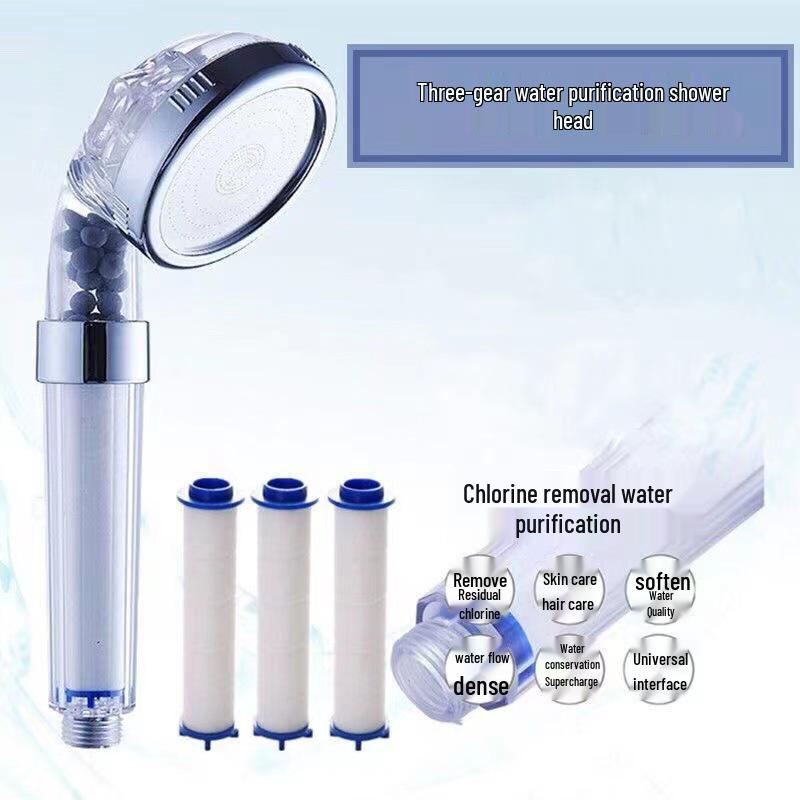 Thickened Shower Head with Detachable Nozzle and Negative Ion Filter