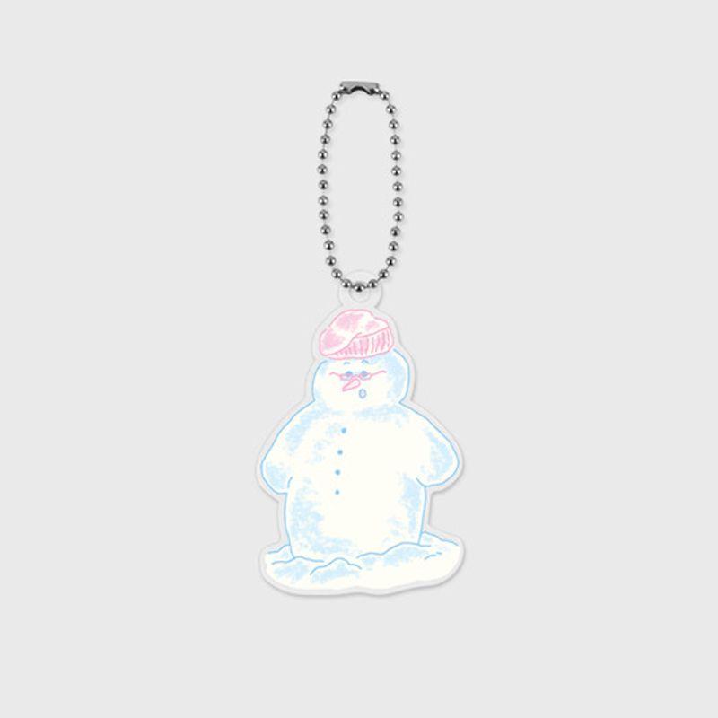 

theninemall glasses snowman acrylic keychain single