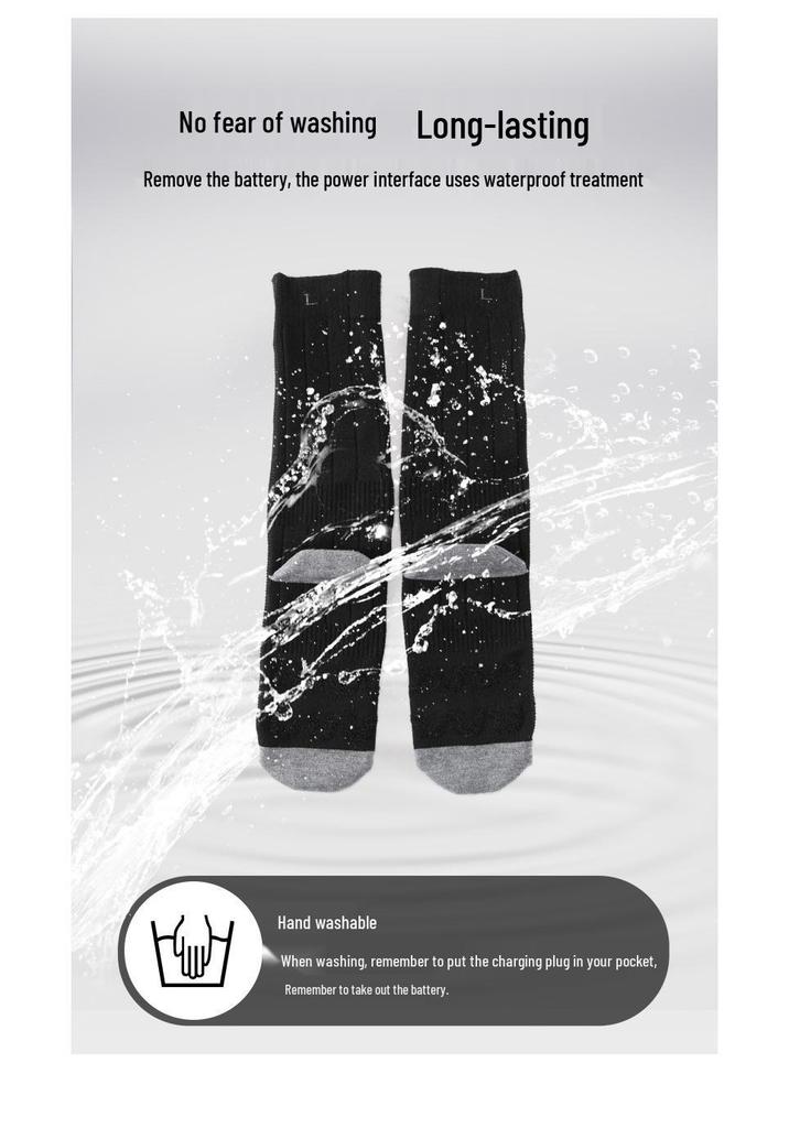 Rechargeable Electric Heated Socks - Unisex Winter Foot Warmers