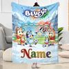 Winter Soccer Fun Customize Text Blanket Gift Personalized Blanket Durable Comfort Suitable for Picnics Couch Bed Seaside Four Seasons Universal