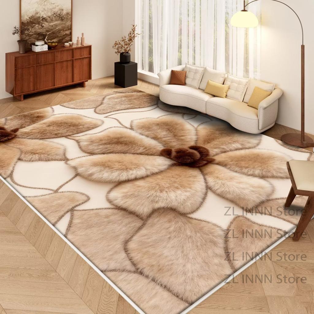 Thickened Plush Living Room Carpet Light Luxury Decoration Art Large Size Non-slip Rugs 200x300 Washable Bedroom Lounge Foot Mat