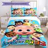 3pcs CoComelon Bedding Set Duvet Cover Closure Includes 1 Duvet Cover & 2 Pillowcases, Soft and Comfortable for All Seasons.