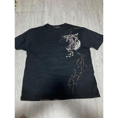 Used Karakuri Tamashii Iki T-shirt Tiger Embroidery Black XXL