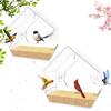 Clear Window Mounted Bird Feeder 360 Degree Visibility Window Feeder For Home Or Office Use Bird Observation Accessory
