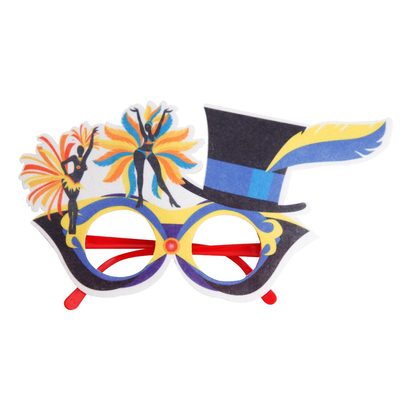 

Новые декоративные очки для Марди Гра, праздничная вечеринка, реквизит для фотосессии, наряд для выпускного вечера, красочные оправы для очков One Size