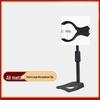 Lai Xiao Desktop Microphone Stand with Condenser Mic Shock Mount, Phone Holder, and Weighted Base