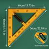 4-teiliges Mathe-Zeichenset, Inklusive Zirkel, 60cm Lineal, Gleichschenkliges Dreieck-Lineal, Winkelmesser, Für Lehrer, Pädagogische Schreibwaren