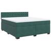 VidaXL Slatted Bed Base and Mattress Dark Green 180x200cm Velvet 3288693