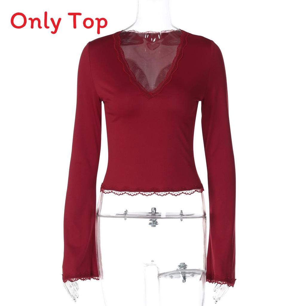 Sexy Lace Trim Vneck T Shirt For Women Streetwear Summer