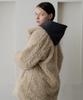 BIBYSEOB Boucle Fur Coat Ivory [T54]