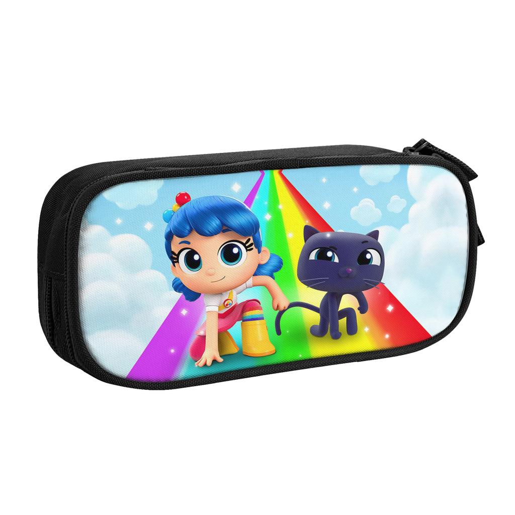 Fun Trues and the Rainbows Kingdoms Anime Pencil Case Pencilcases Pen Holder Big Capacity Bag Supplies Zipper Stationery