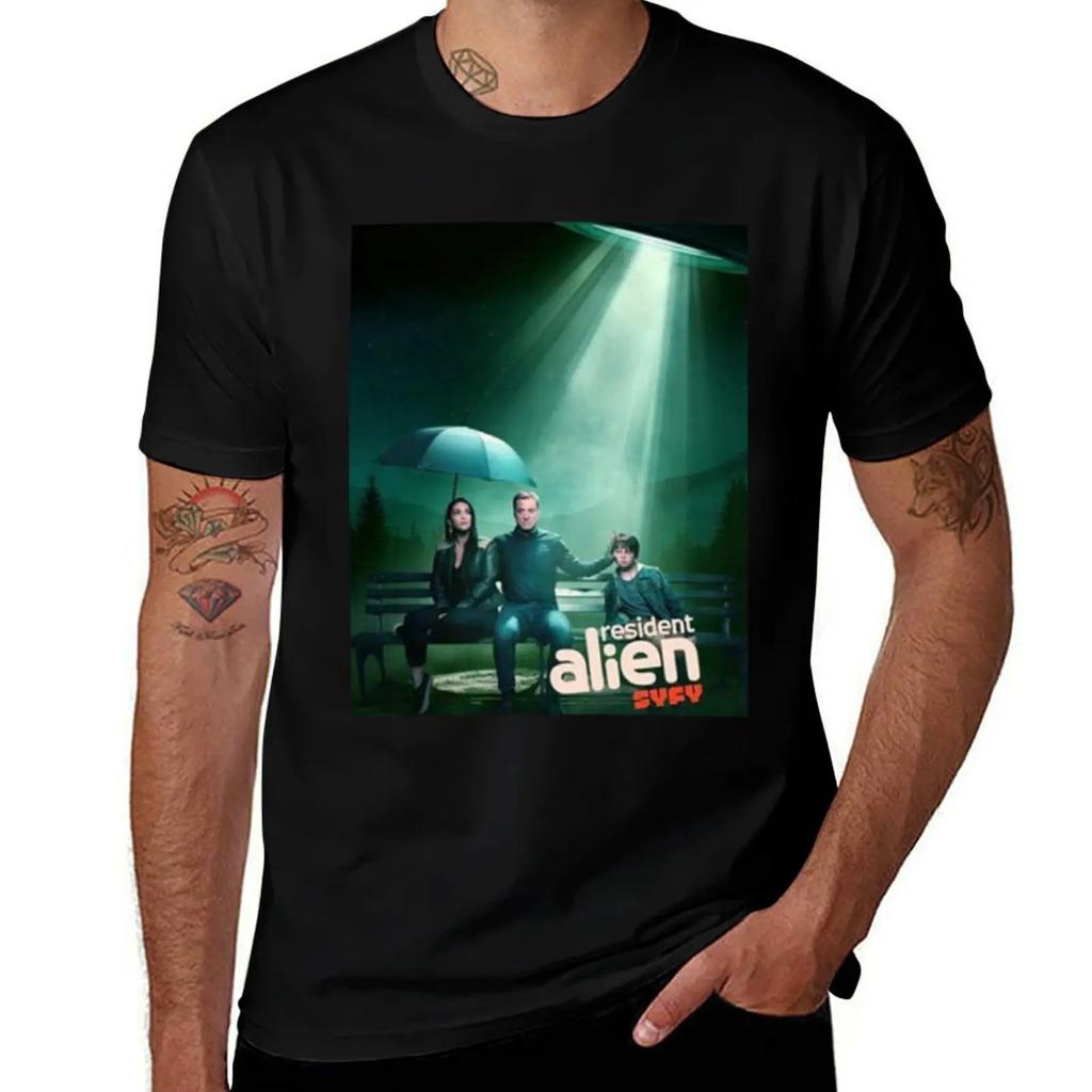Resident Alien Unisex T-Shirt Shirts Grafik Maßgeschneidert Designer Hemden Kleidung für Herren