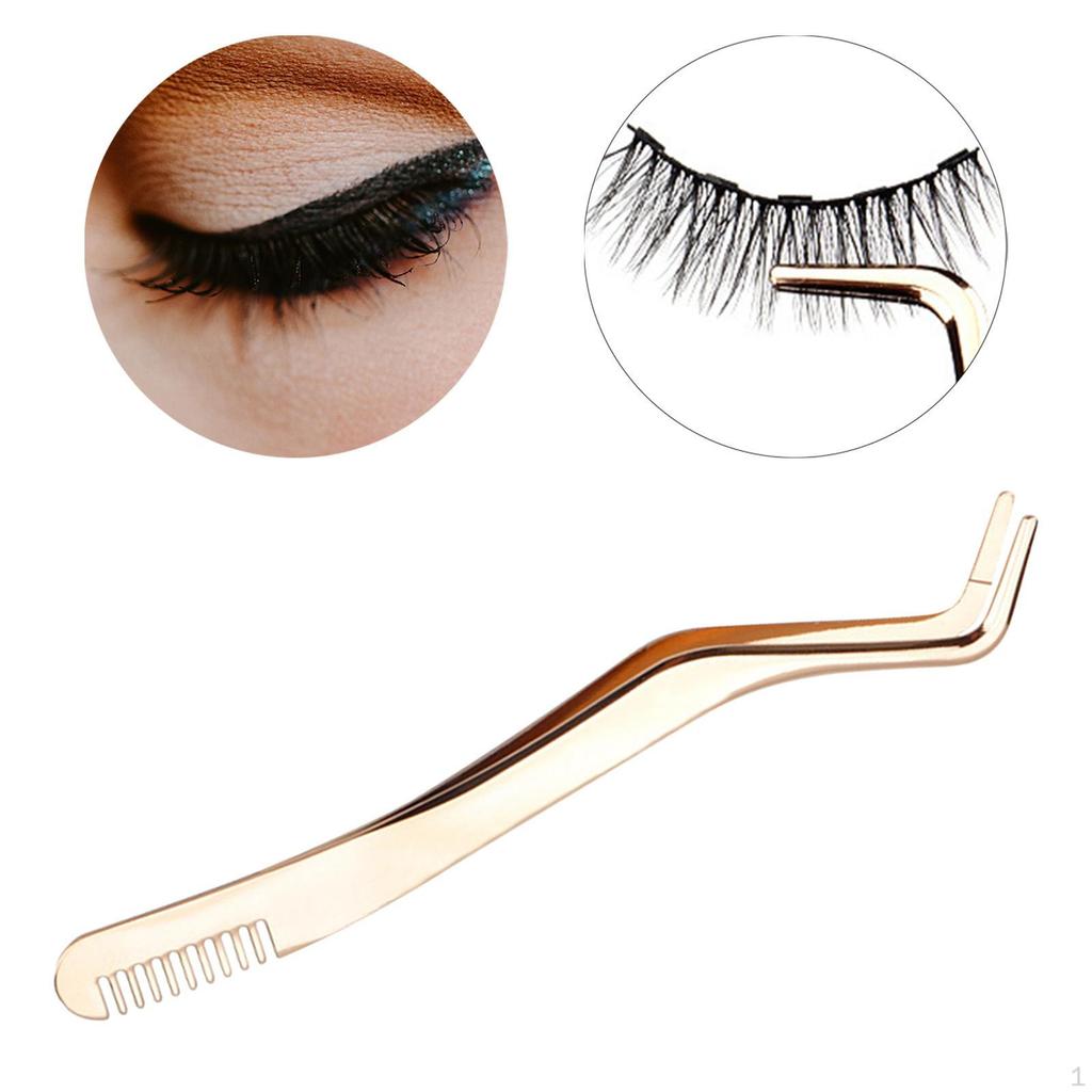 Curved Eyelash Tweezers, Precision Extension Accessories for Beauty Salon