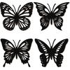 Qunclay 4 Pieces Butterfly Wood Wall Decor Large Butterfly Wall Art Wooden Hanging Rustic Butterfly Home Decor Modern Wall Sign for Farmhouse Home