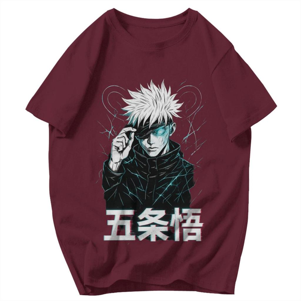 Men T Shirt Anime Jujutsu Kaisen Satoru Gojo Vintage Awesome Summer Y2K Graphic Customized Unisex Clothes T Shirts
